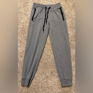 Men’s Gray Jogger Sweatpants with Black Accents